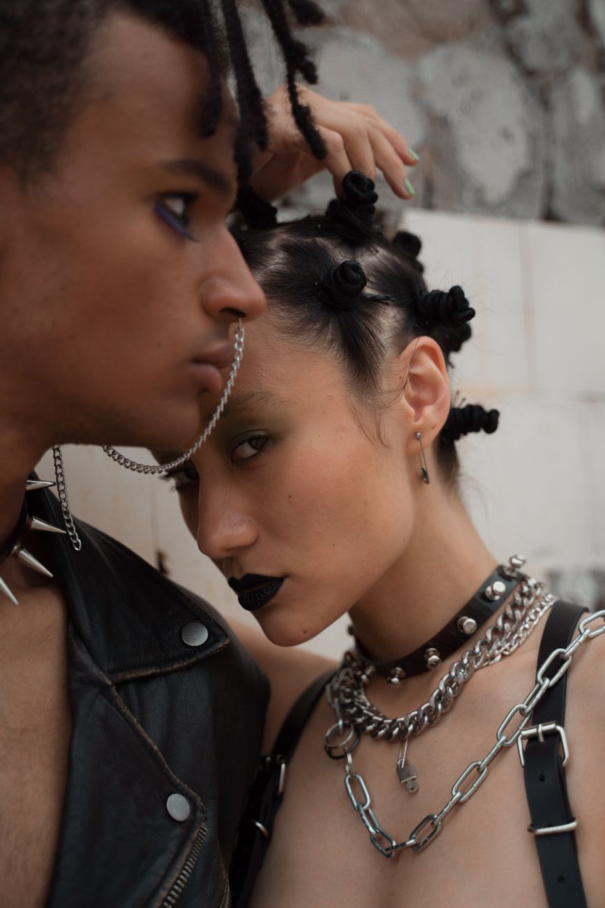 Gothic choker and alternative jewelry pieces showcasing 2026 trend report for alternative fashion enthusiasts