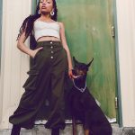 Stylish emo cargo pants with chains and hardware details representing 2026 alternative fashion trends